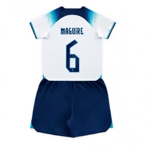 Lacne Dětský Futbalové dres Anglicko Harry Maguire #6 MS 2022 Krátky Rukáv - Domáci (+ trenírky)